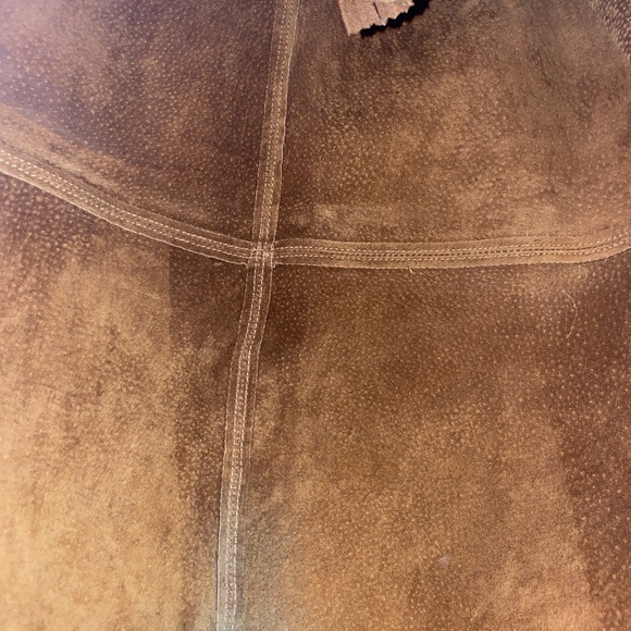 EUC Zara Basic 100% Leather Seamed Woven Pencil Mini Skirt Size Small - Picture 6 of 10